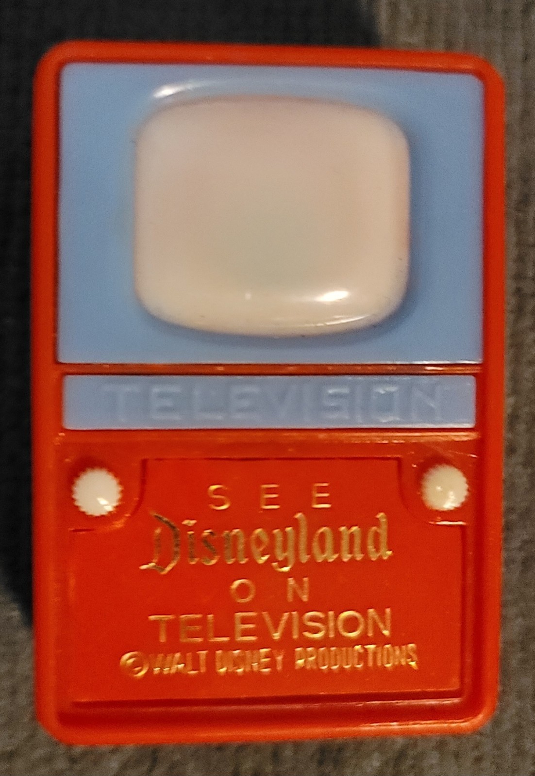 Rare 1960s Disneyland Red Mini-TV Viewer 