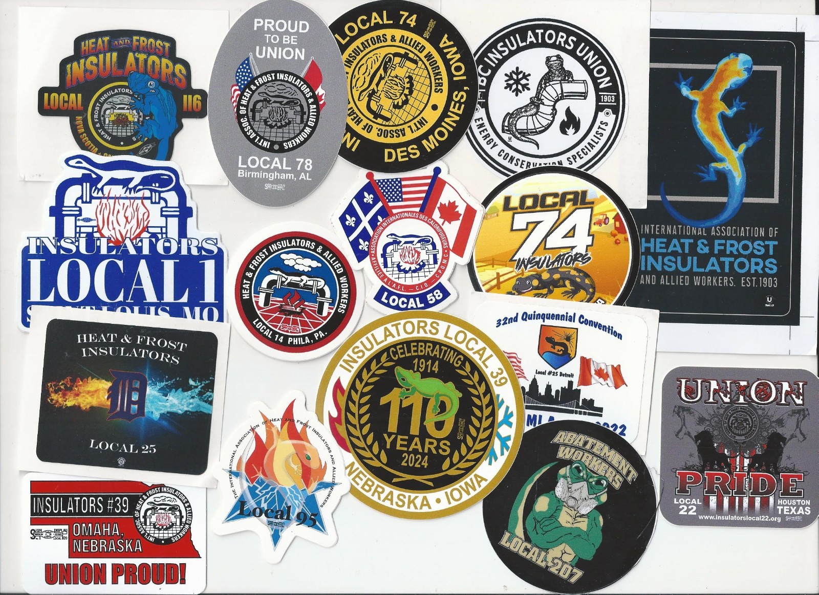International Association of Heat and Frost Insulators union Sticker lot RARE