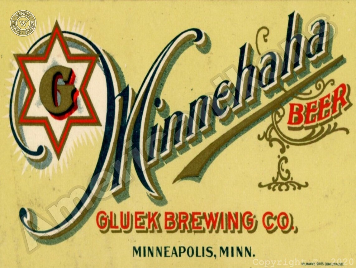 Minnehaha Beer New Metal Sign: Minneapolis, Minnesota 9x12\