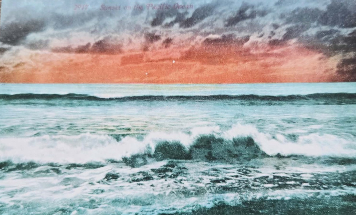 1912 Vintage Edward H. Mitchell Sunset Pacific Ocean Postcard 1912 Vintage Edward H. Mitchell Sunset Pacific Ocean Postcard