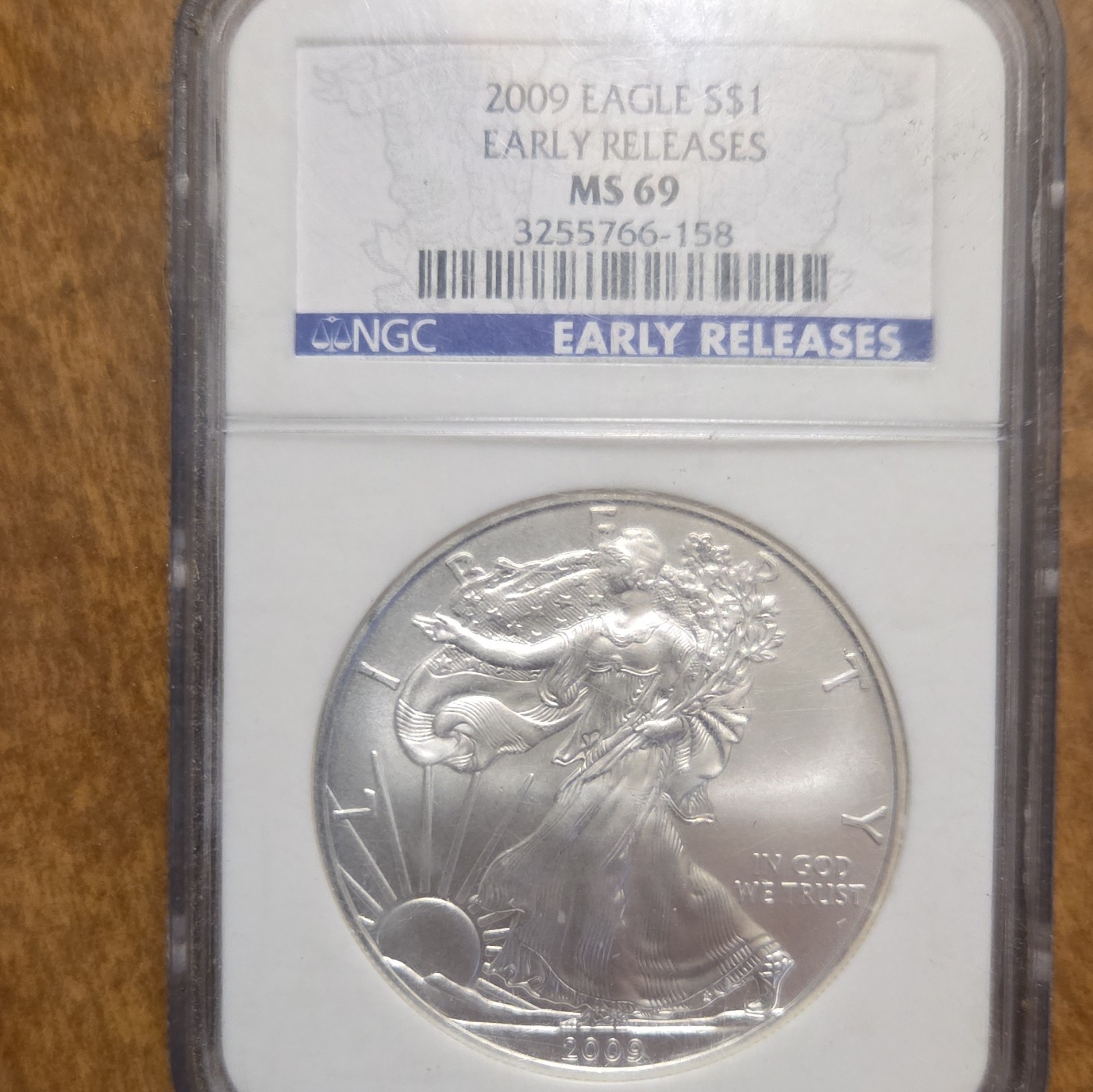 U.S. Mint 2009 American Silver Eagle $1 NGC MS69 Early Releases 1oz .999