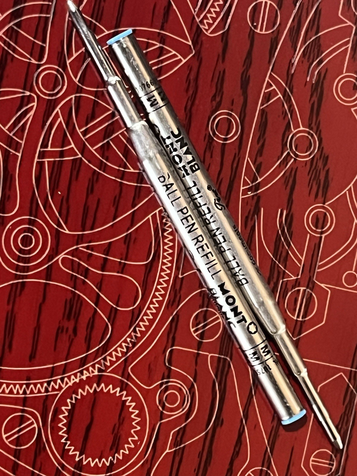 MONT BLANC STILL-BALL POINT PEN REFILL - BLUE , MADE IN GERMANY - SET OF 2