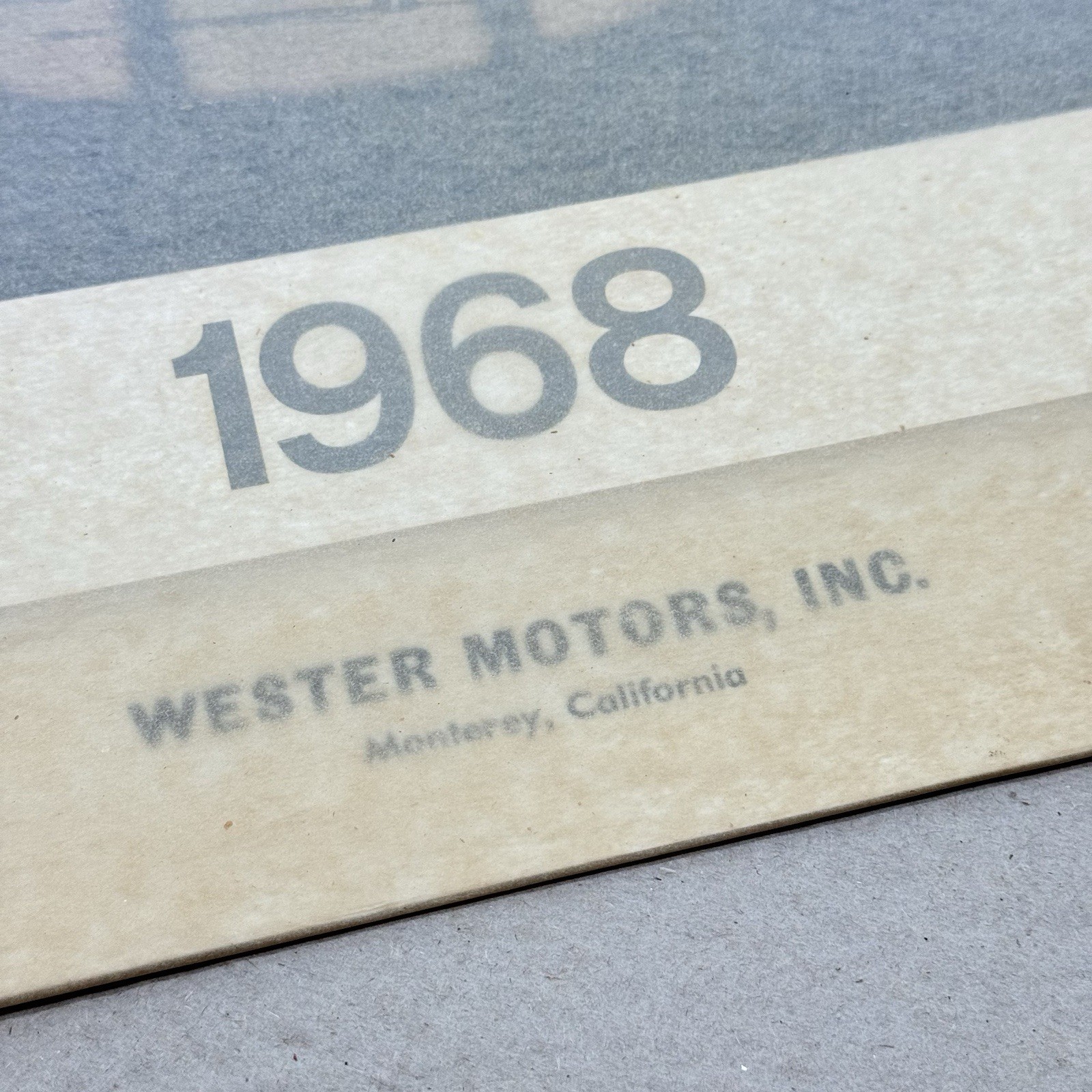 1968 WESTER MOTORS Porsche VW Dealership Calendar ORIGINAL Complete VINTAGE