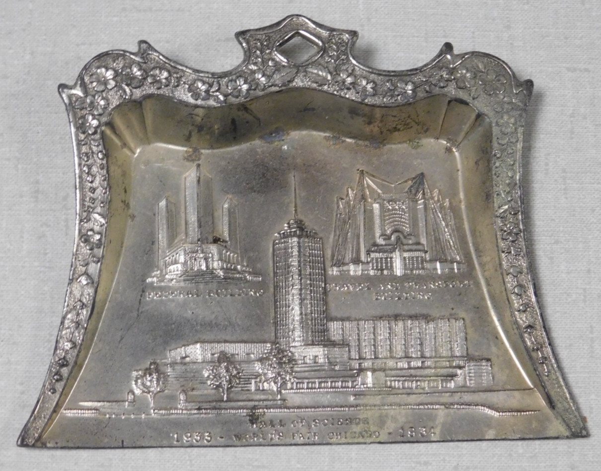 1933 Chicago World's Fair advertising bread crumb pan Federal Building Science