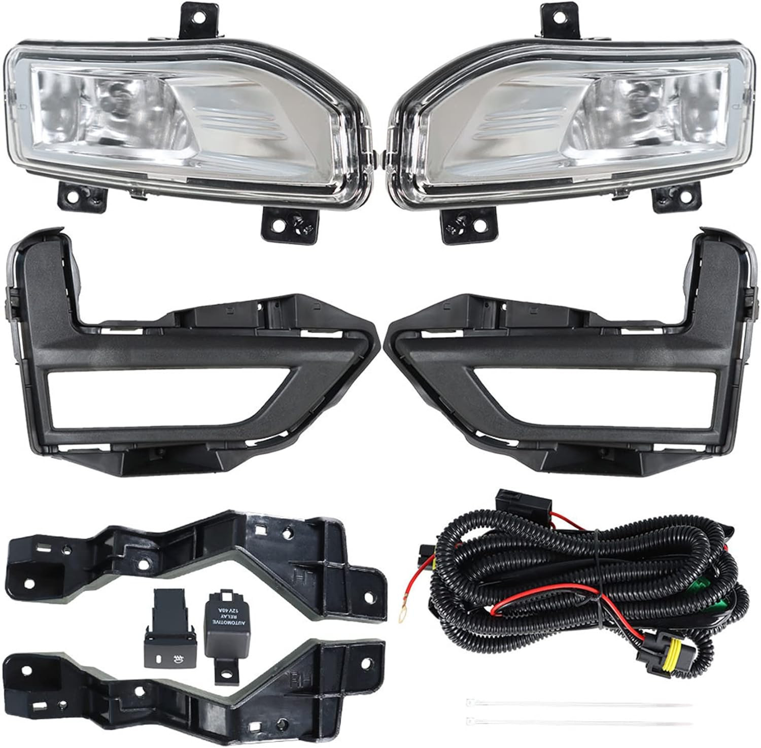 1 Pair Fog Lights Replacement for 2017-2020 Rogue S SL SV Hybrid Fog Driving Lig