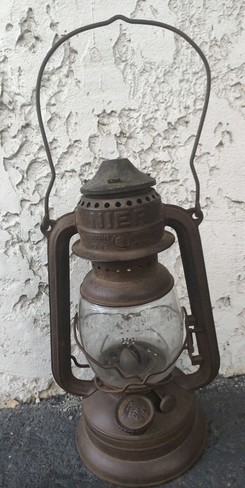 Antique Nier Firehand Lantern No. 270 Made In Germany (As Found)