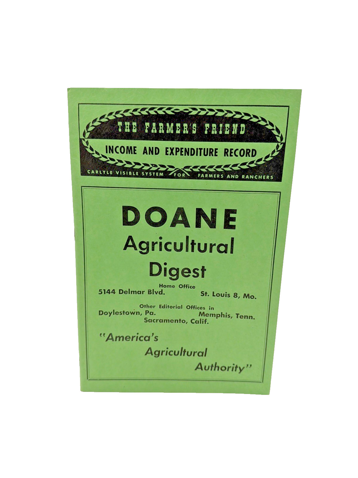 Vintage 1950s Farmers Friend Farm Income Expense Record Doane Agricultural