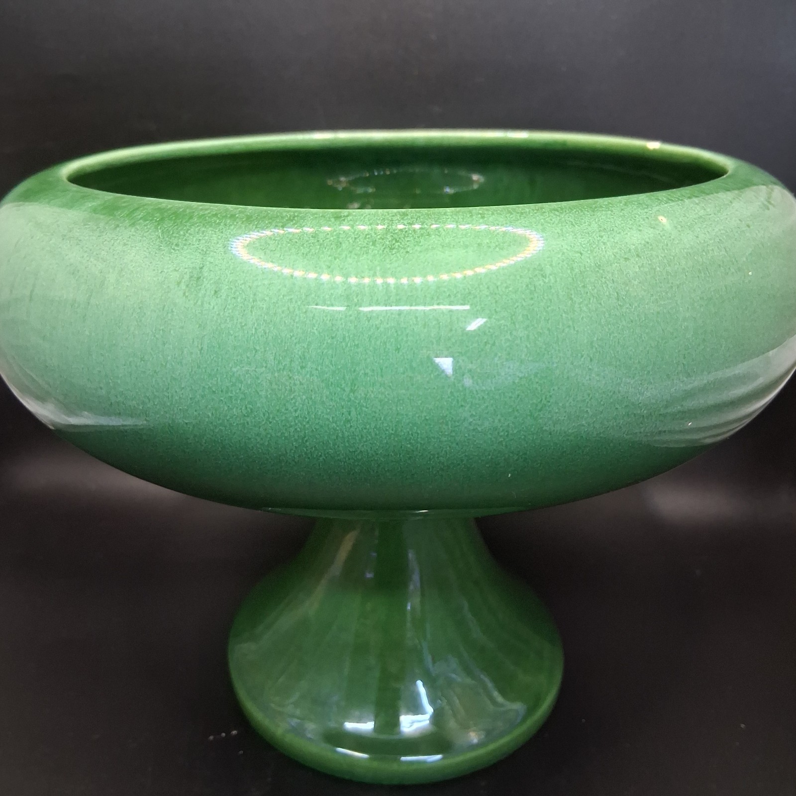 MCM Vintage Emerald Green Pedestal Haeger Planter Vase/ Pot 7 Inches MCM Vintage Emerald Green Pedestal Haeger Planter Vase/ Pot 7 Inches