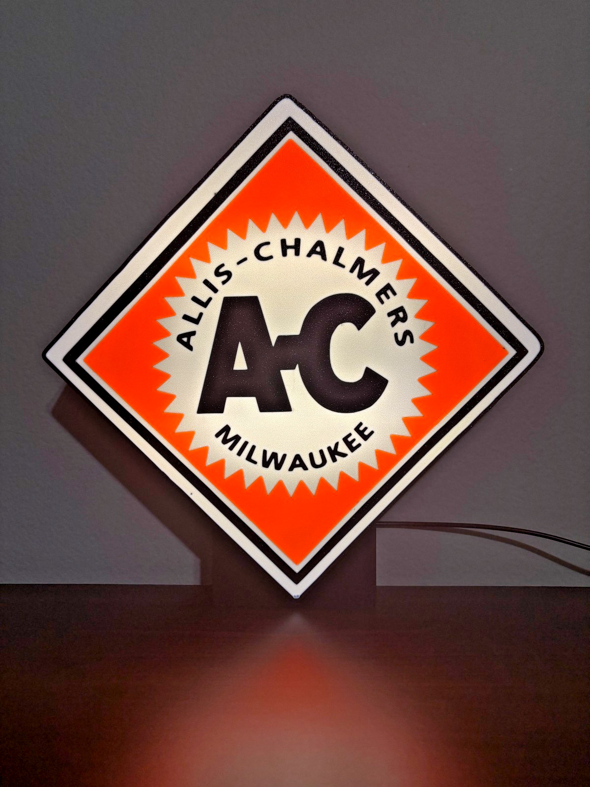 Lighted Allis Chalmers Sign