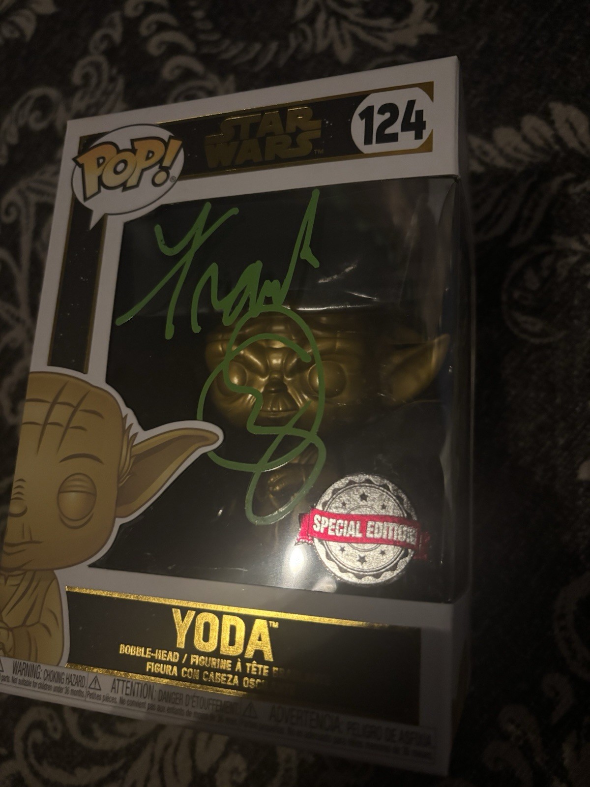 Frank Oz Signed Yoda Funko Pop Star Wars Vinyl Figure #124
