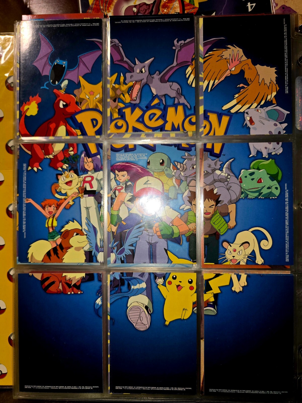 Topps Pokémon TV5 THROUGH TV13 SET-- COMPLETED PUZZLE foil cards included NM