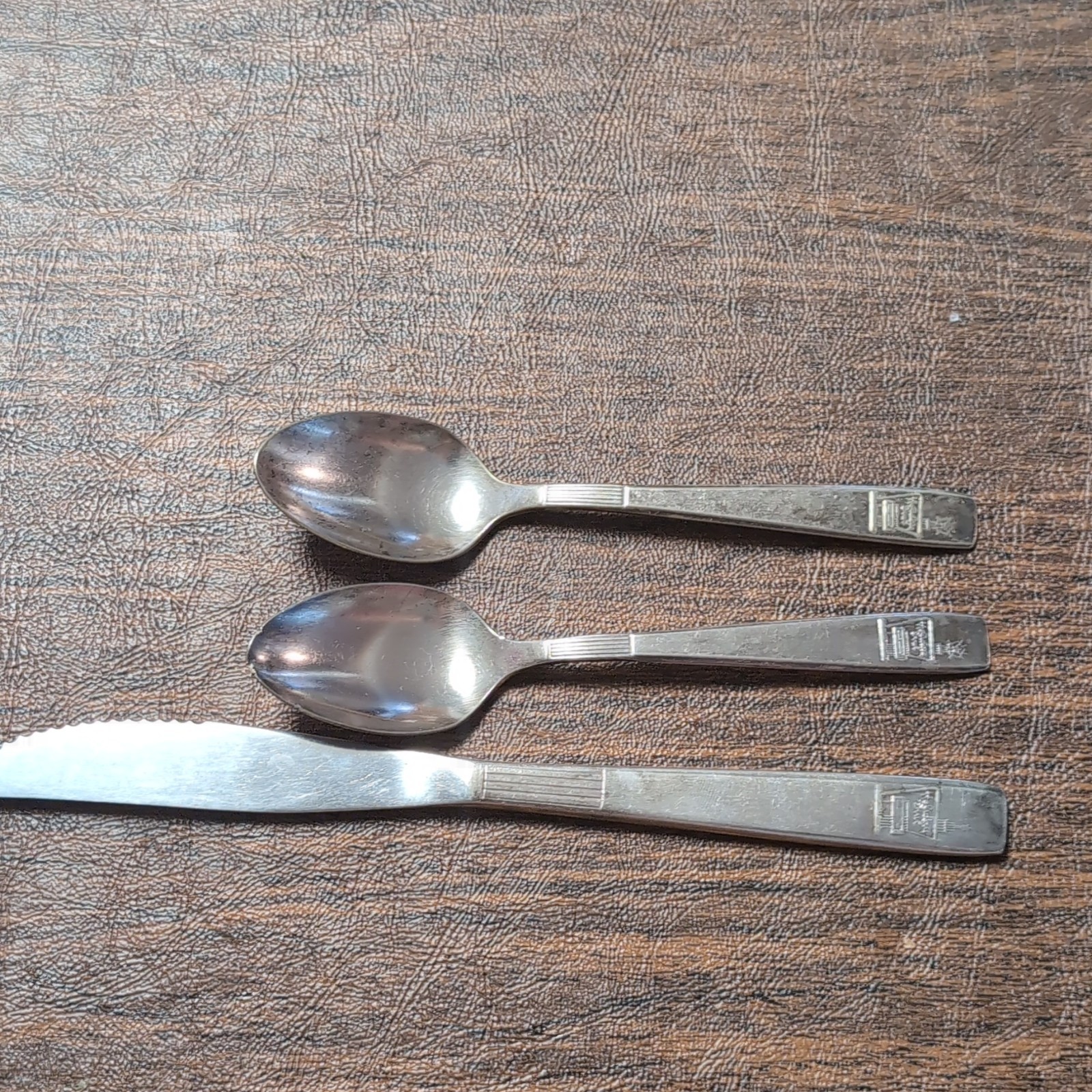 VTG Holiday Inn Engraved Silverware Plated Lot of 3 Hotel Motel Knife 2 Spoons