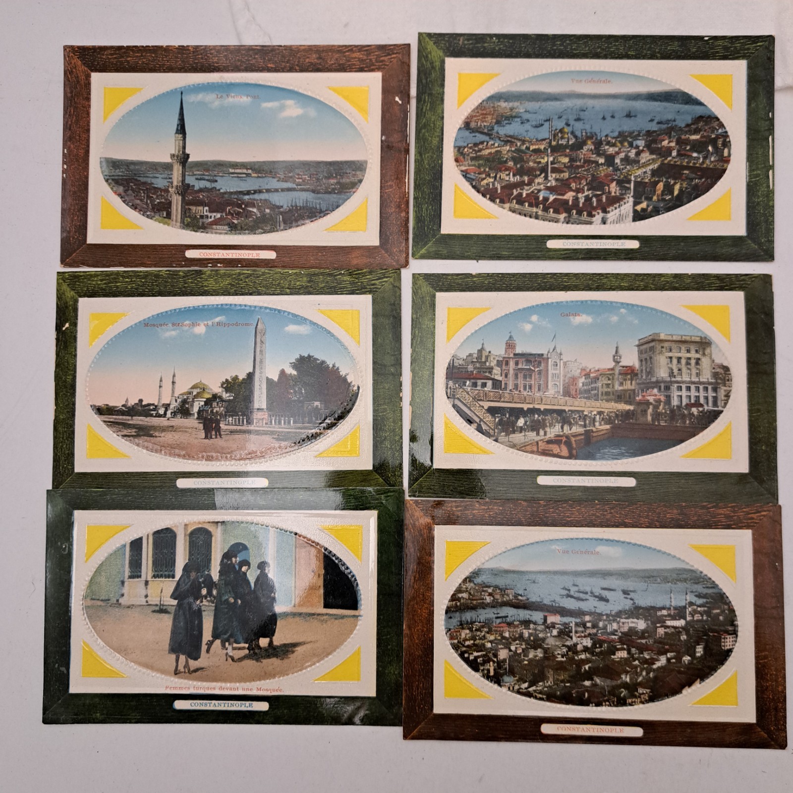 Turkey Constantinople Istanbul Postcard 1914 Boat Water Buildings Lot of 6 Con1