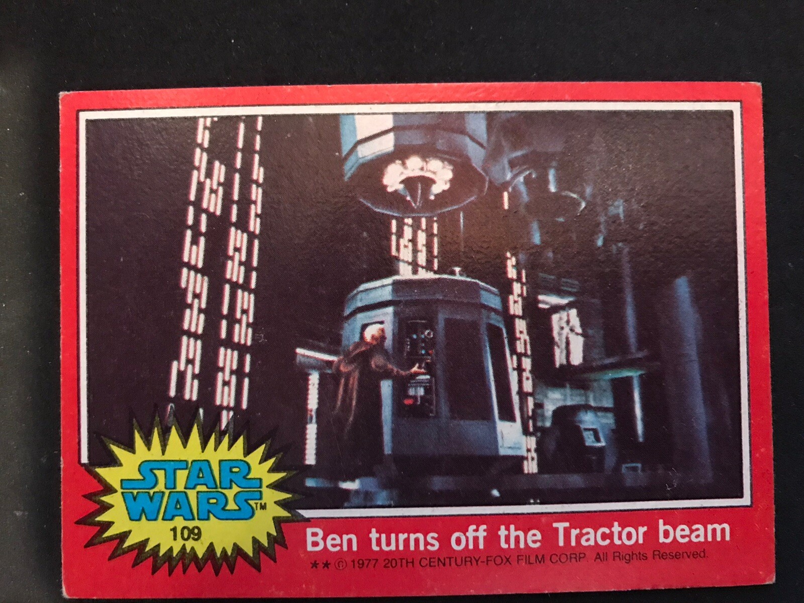 1977 Topps Star Wars Series 2 (Red) #109- Ben turns off the Tractor beam 1977 Topps Star Wars Series 2 (Red) #109- Ben turns off the Tractor beam