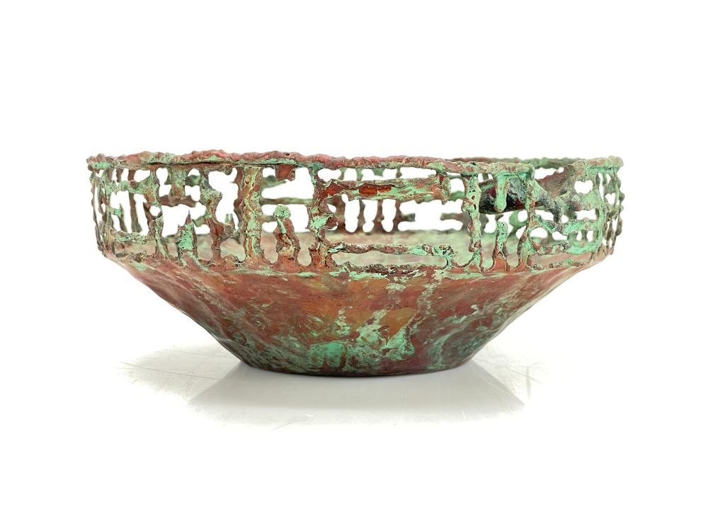 MARCELLO FANTONI MID-CENTURY BRUTALIST COPPER BOWL