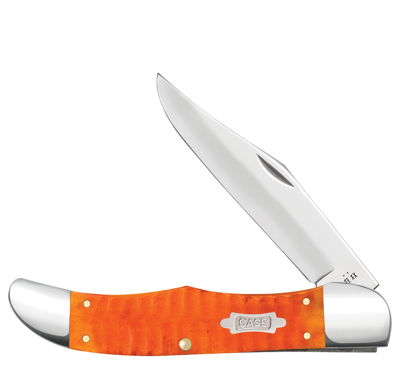 Case xx Knives Folding Hunter Gator Persimmon Orange 38073 Carbon Steel Knife