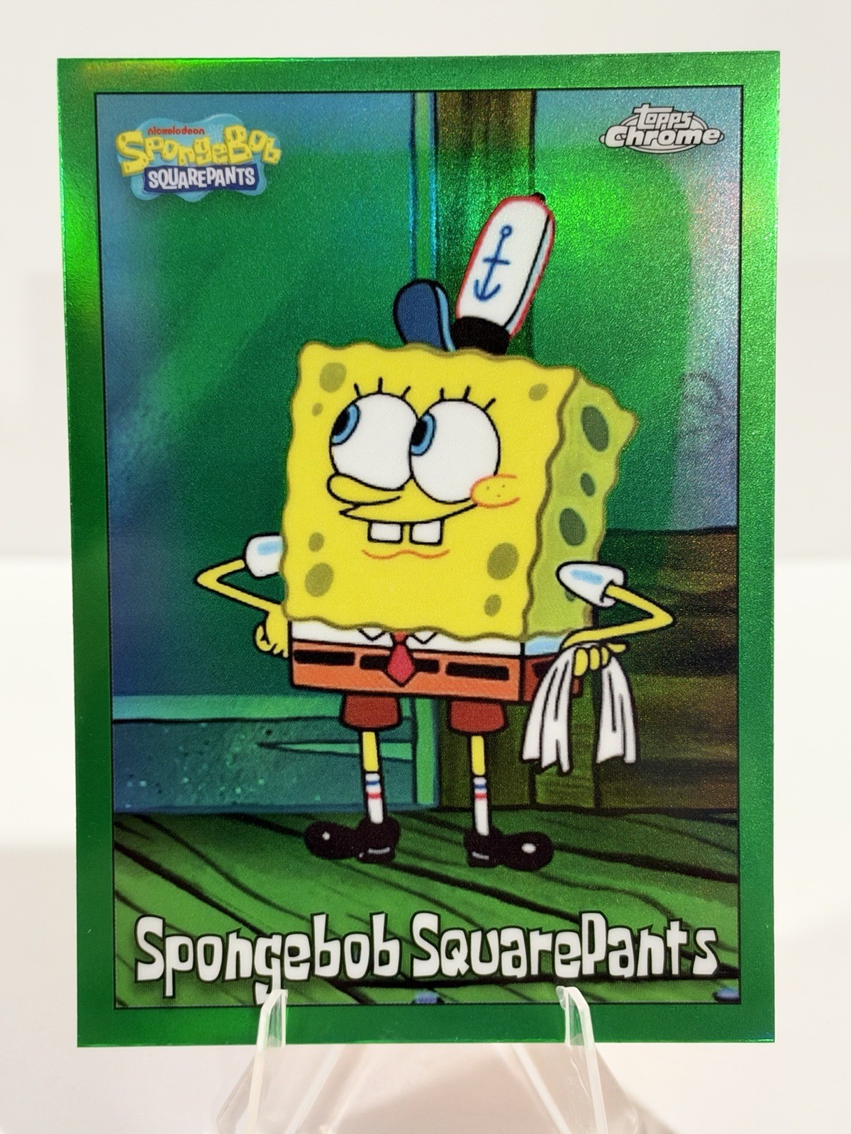 2025 Topps Chrome SpongeBob 25th Anniv SpongeBob SquarePants Kelp Green #25