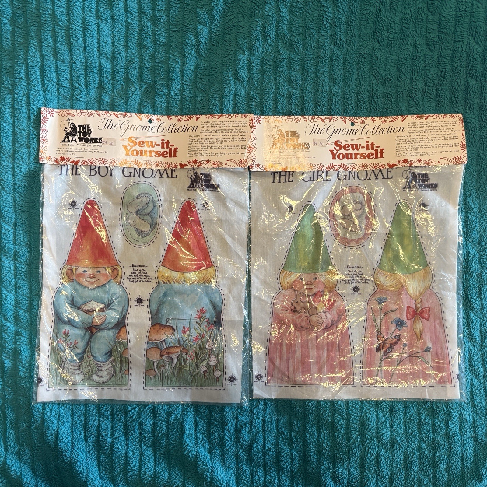 Rien Poortvliet Boy & Girl Gnomes Sewing Pattern Sew-It-Yourself Toy Works 1979