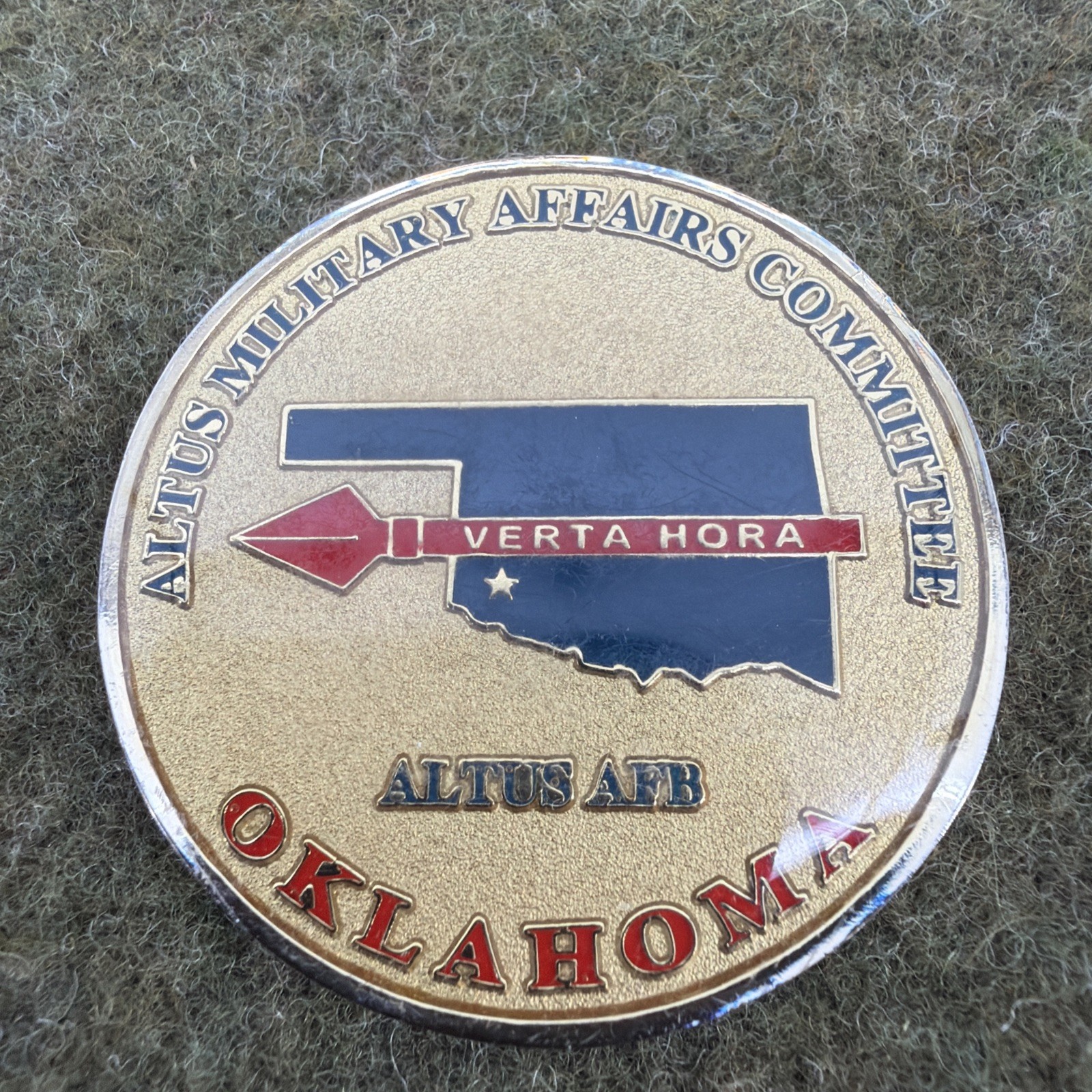 USAF Altus, Oklahoma Air Force Base Military Affairs Challenge Coin