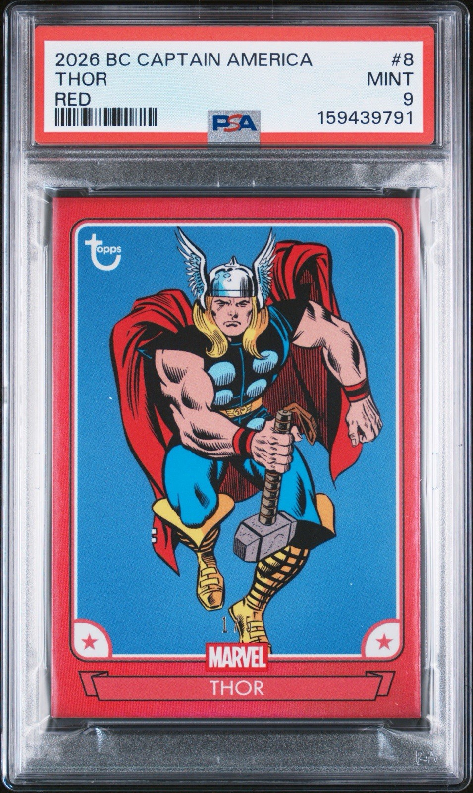 2026 Topps Marvel Brooklyn Thor /5 Red PSA 9 2026 Topps Marvel Brooklyn Thor /5 Red PSA 9