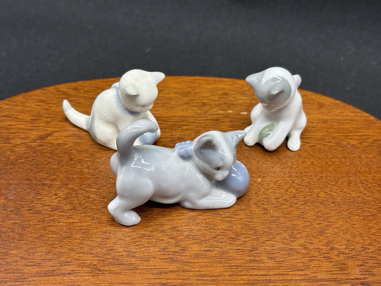 Vintage Miniature Lot Of 3 Cats/Kittens Germany 