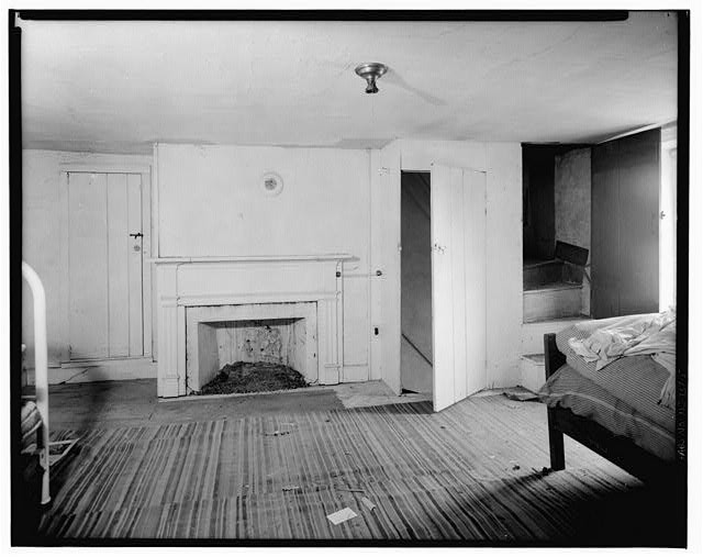 Hainesville New Jersey Nyce-Depue Farm 1930s Second Floor Room Fireplace
