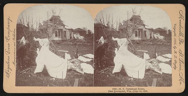 Photo:New Richmond WI 1899 M E Parsonage Ruins Tornado Damage