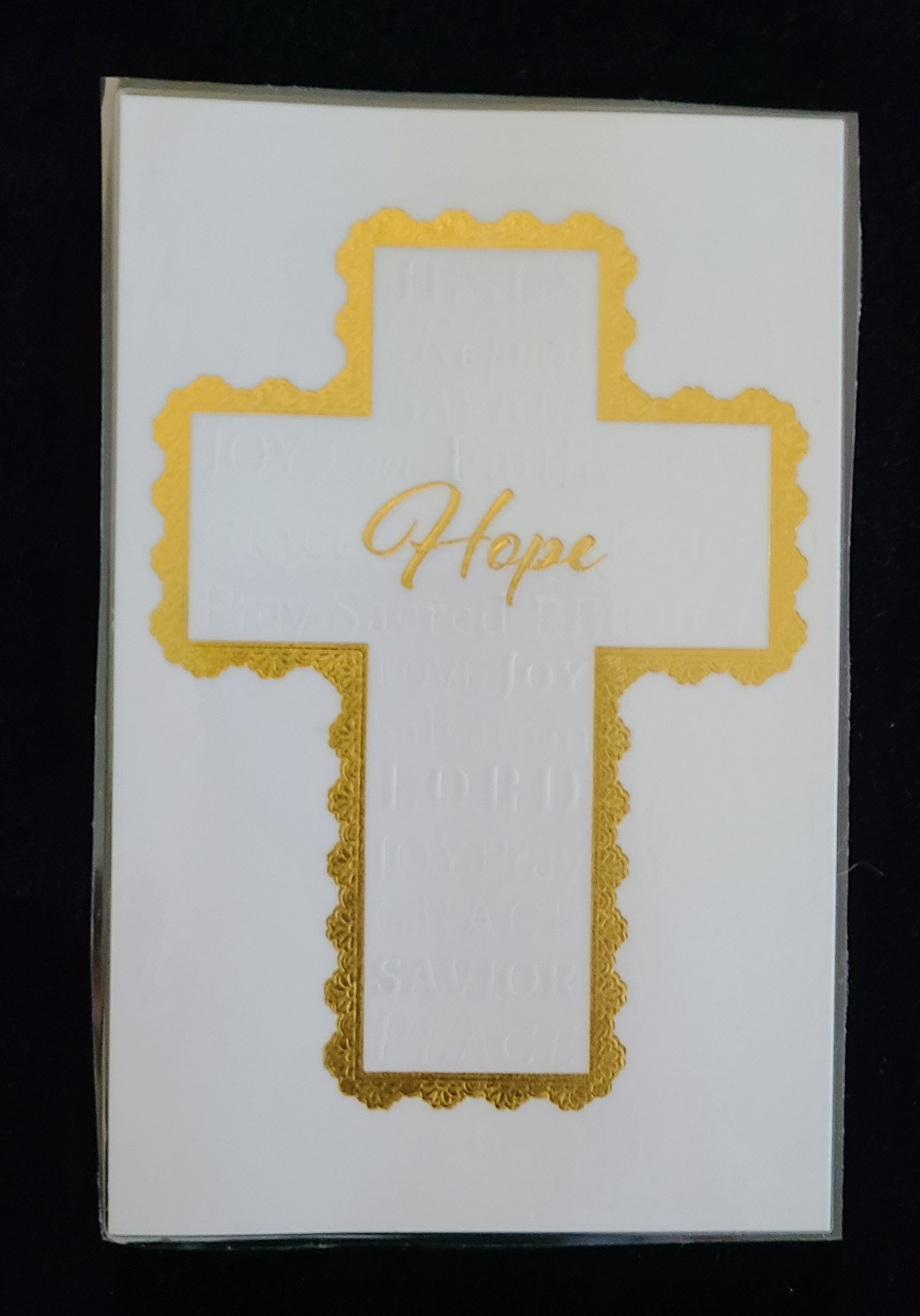 HOPE Prayer Card - Laminated - Holy Card - The Cross Prayer