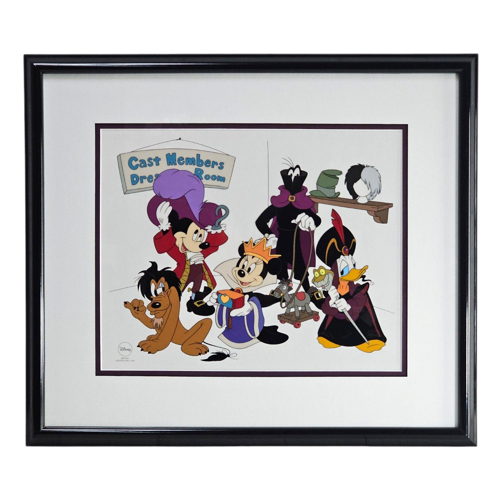 Disney Mickey Mouse Sericel Backstage With The Fabulous Five Ltd Ed 22.5”