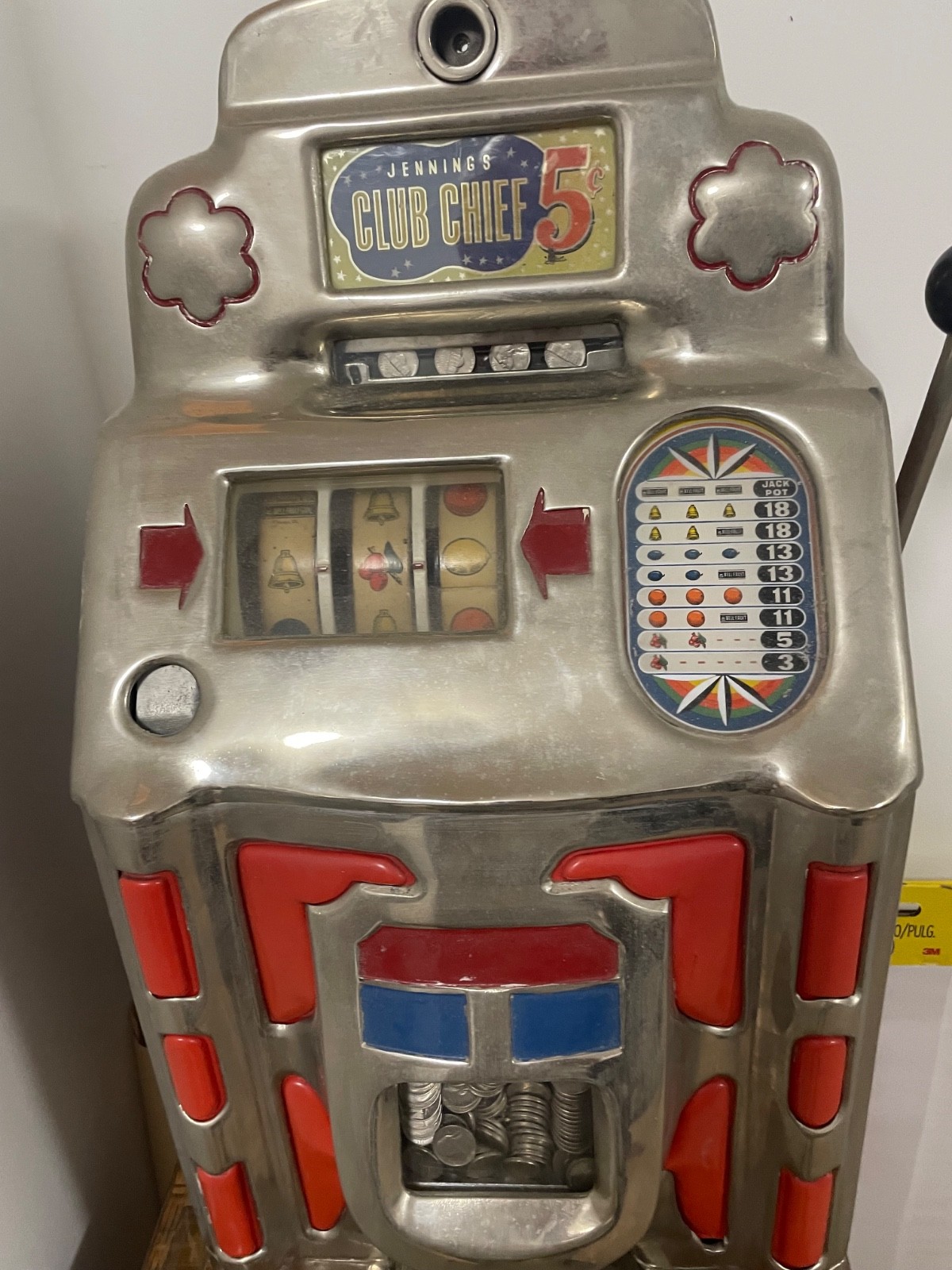 vintage slot Jennings Chief 5 cent