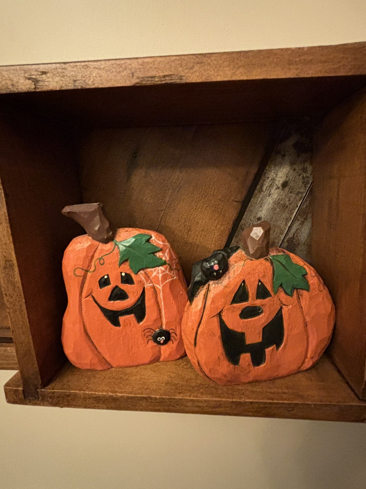 Eddie Walker Midwest of Cannon Falls Halloween - Set of 2 Vintage Pumpkins