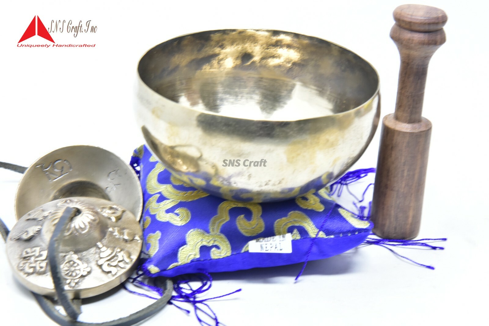 4 Inch Tibetan Singing bowl handmade brass(7metal)Free Tingsha, cushion & mallet