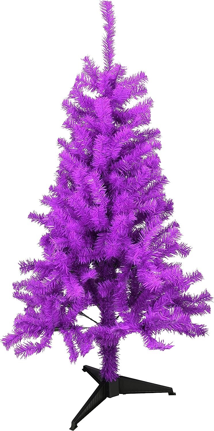 Tree Buddees Purple Vibrant Halloween/Christmas Tree 4 Feet Tall Decoration Tree Buddees Purple Vibrant Halloween/Christmas Tree 4 Feet Tall Decoration