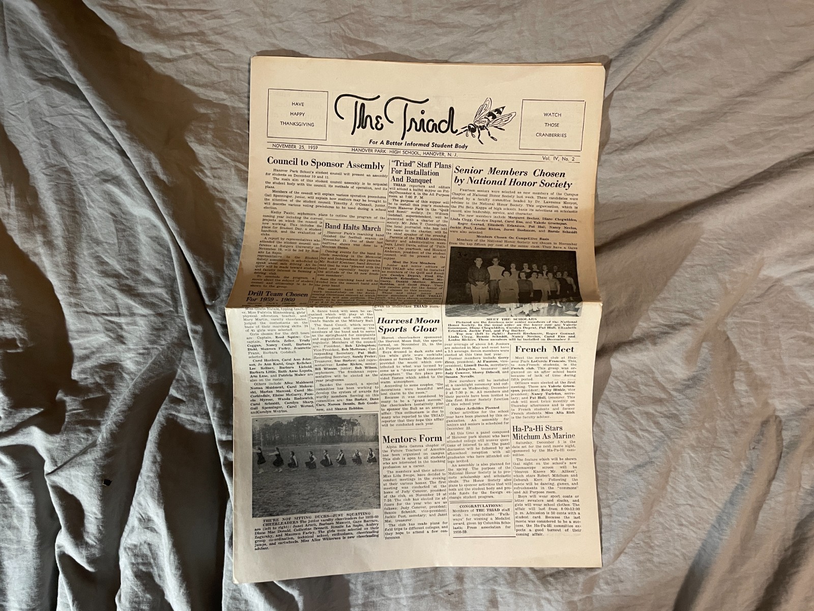 1959 Hanover Park High School Triad School Newspaper East Hanover NJ November