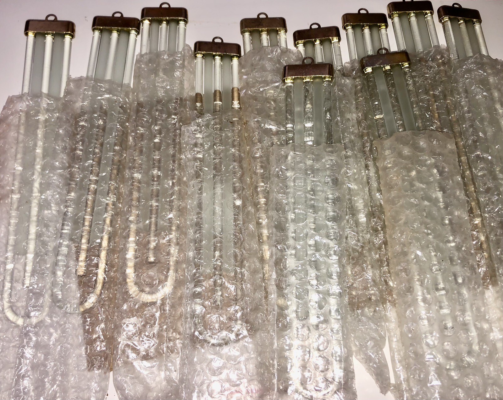 (NEED CLEANING) 11 Vintage U Shaped Chandelier(?) Crystals
