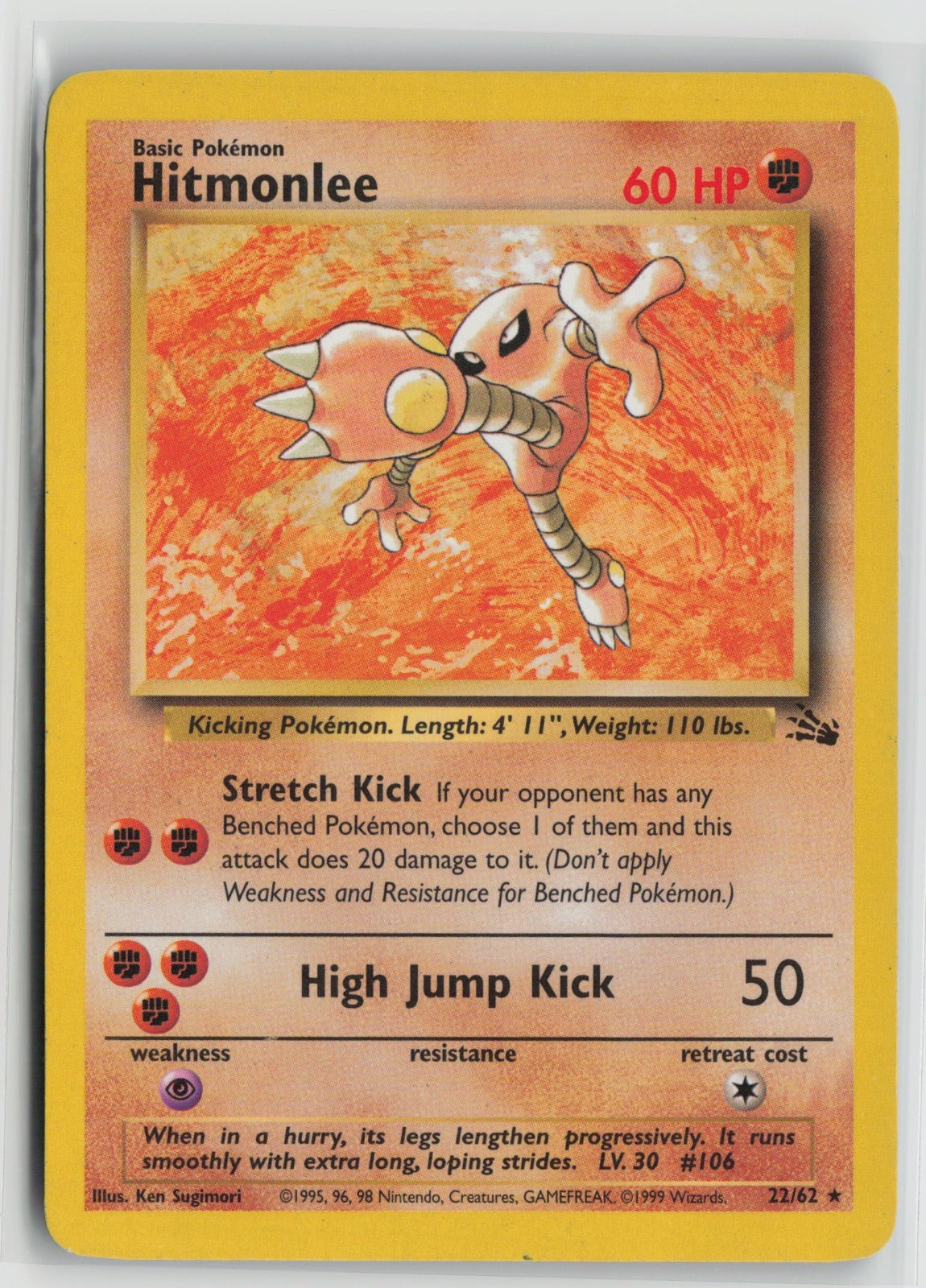 Hitmonlee (22) Rare Unlimited FO 22/62 LP Hitmonlee (22) Rare Unlimited FO 22/62 LP