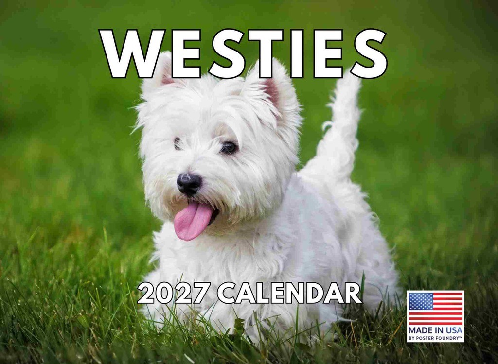 Westie Calendar 2027 West Highland Terrier Gifts Westies Monthly Wall Westie Calendar 2027 West Highland Terrier Gifts Westies Monthly Wall