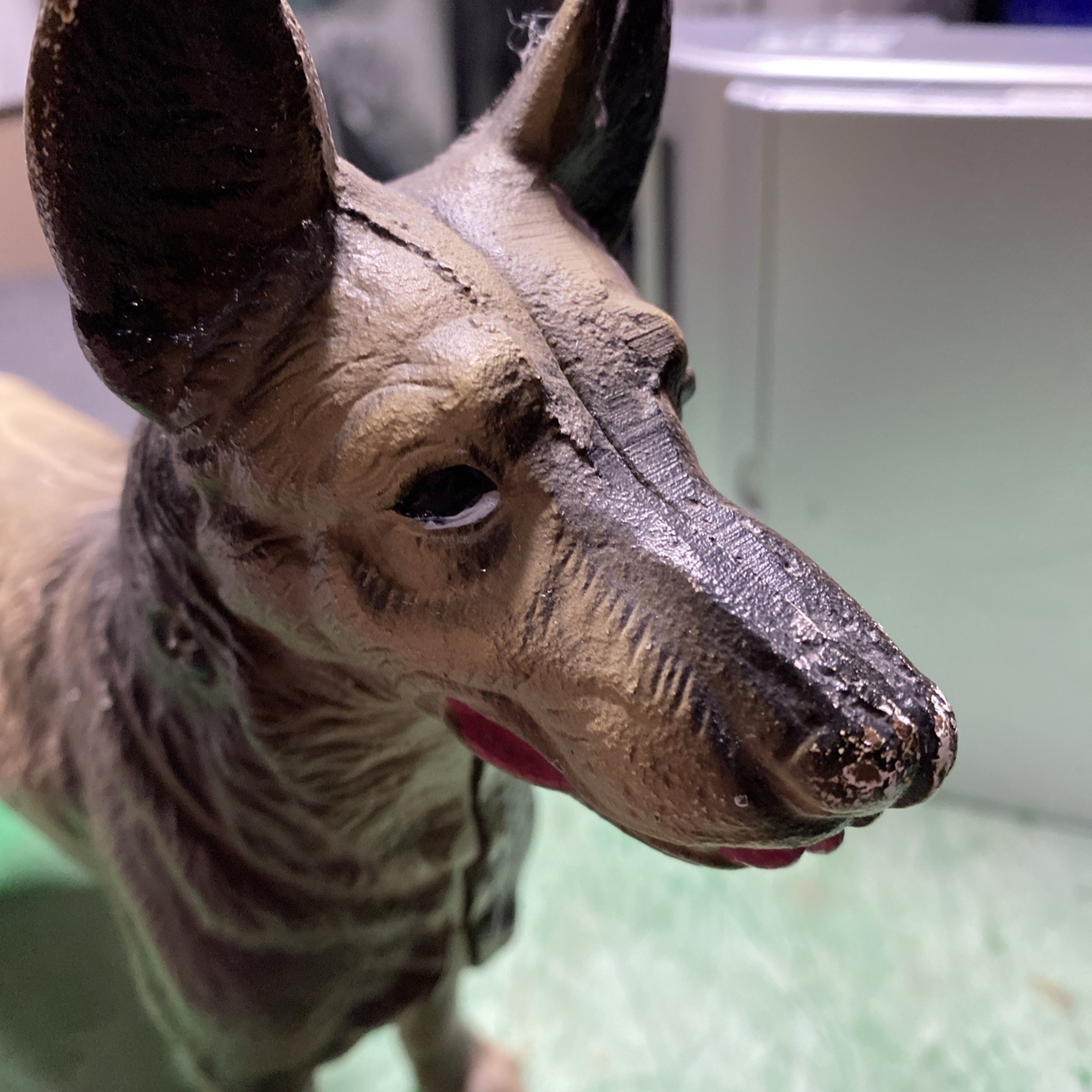 Vintage  - German Shepherd - Door Stop - Cast Iron - 1930’s 8lbs 4oz 10”