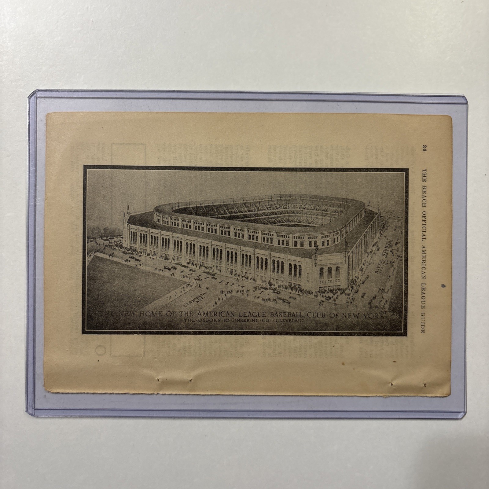1924 Original Yankee Stadium Picture House Ruth Built Rare Baseball Antique