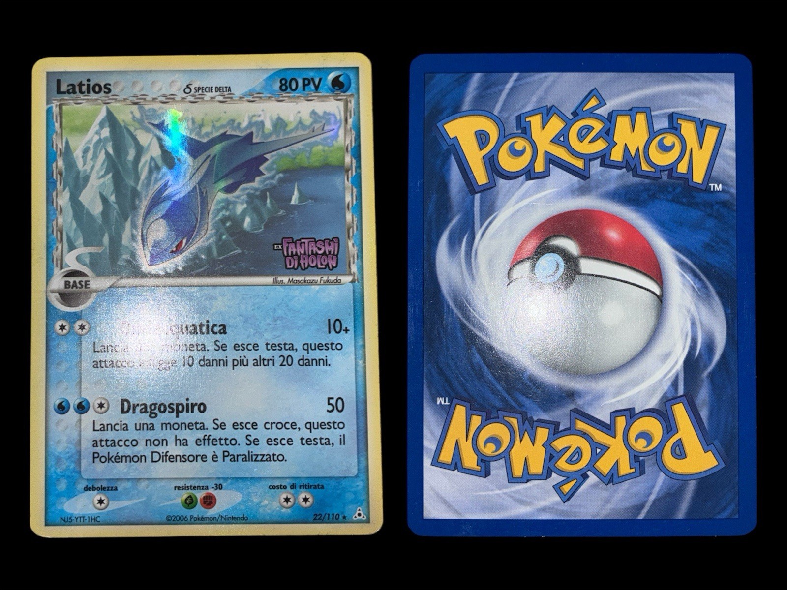 POKEMON Latios Ex Ghosts Of Holon stamped 22/110 - EX/NM language ITA