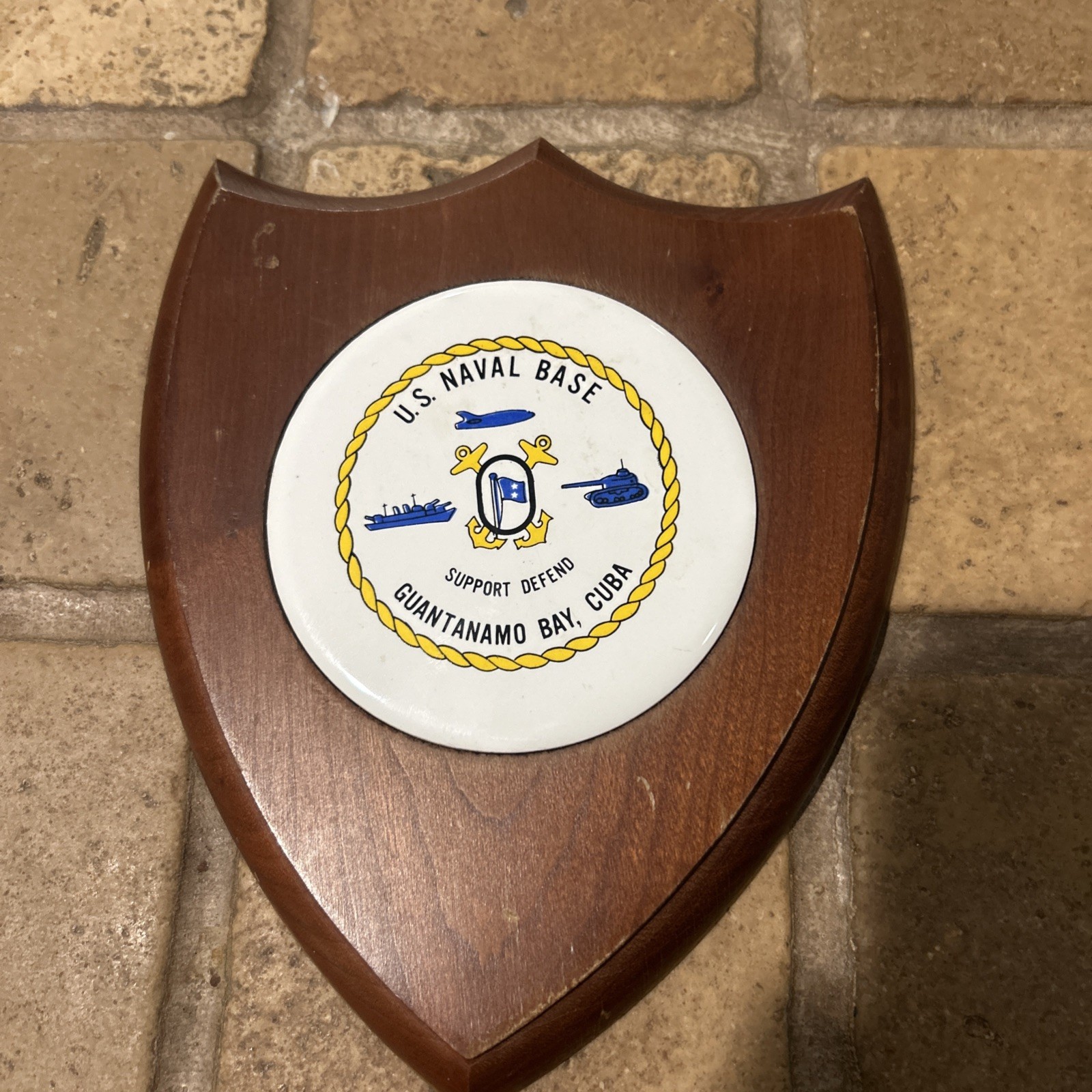United States Navy Guantanamo Bay Cuba Militaria Plaque Vintage United States Navy Guantanamo Bay Cuba Militaria Plaque Vintage