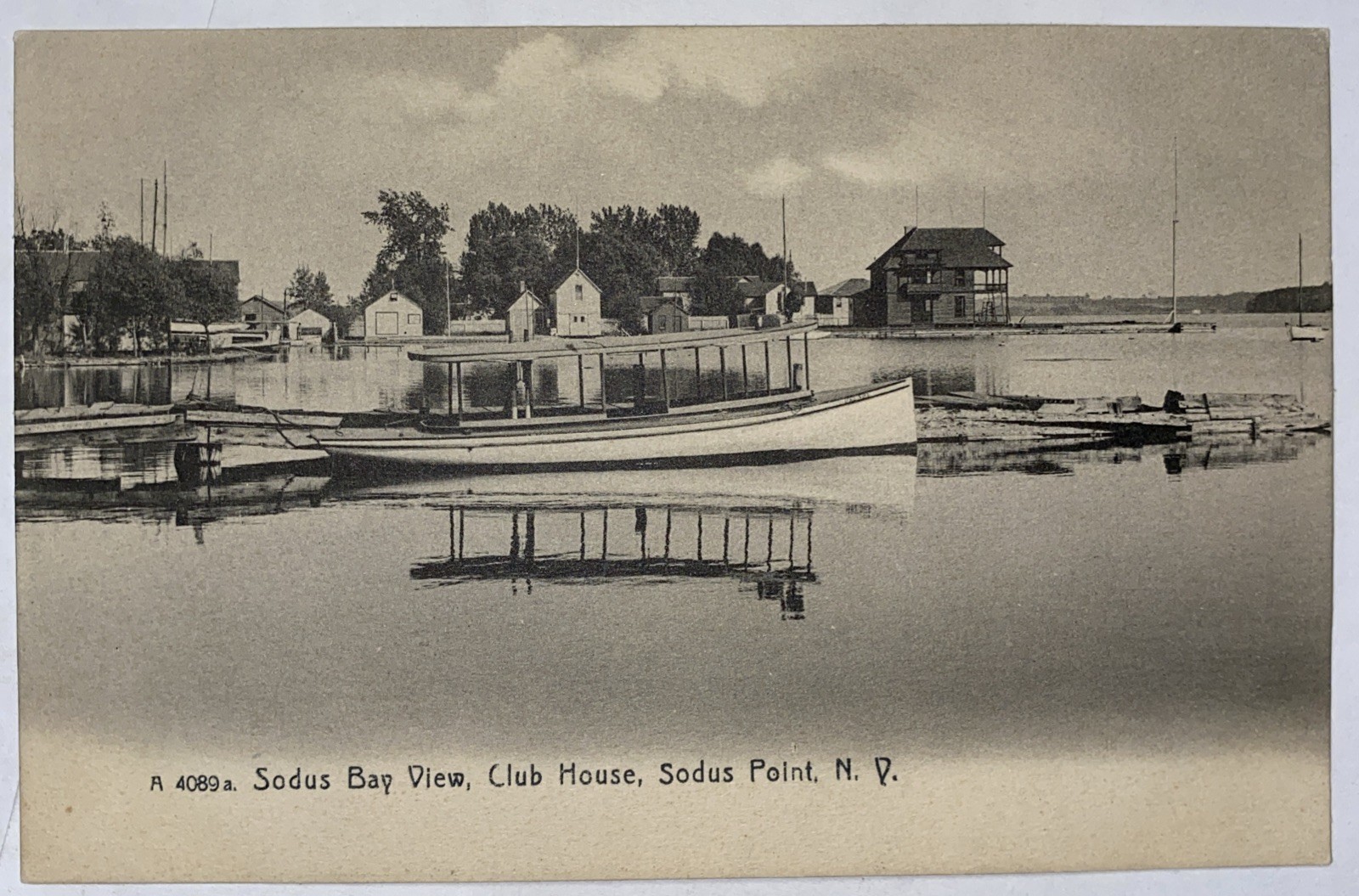 c1906 Undivided Back - Sodus Bay View, Club House, Sodus Point, NY - Postcard