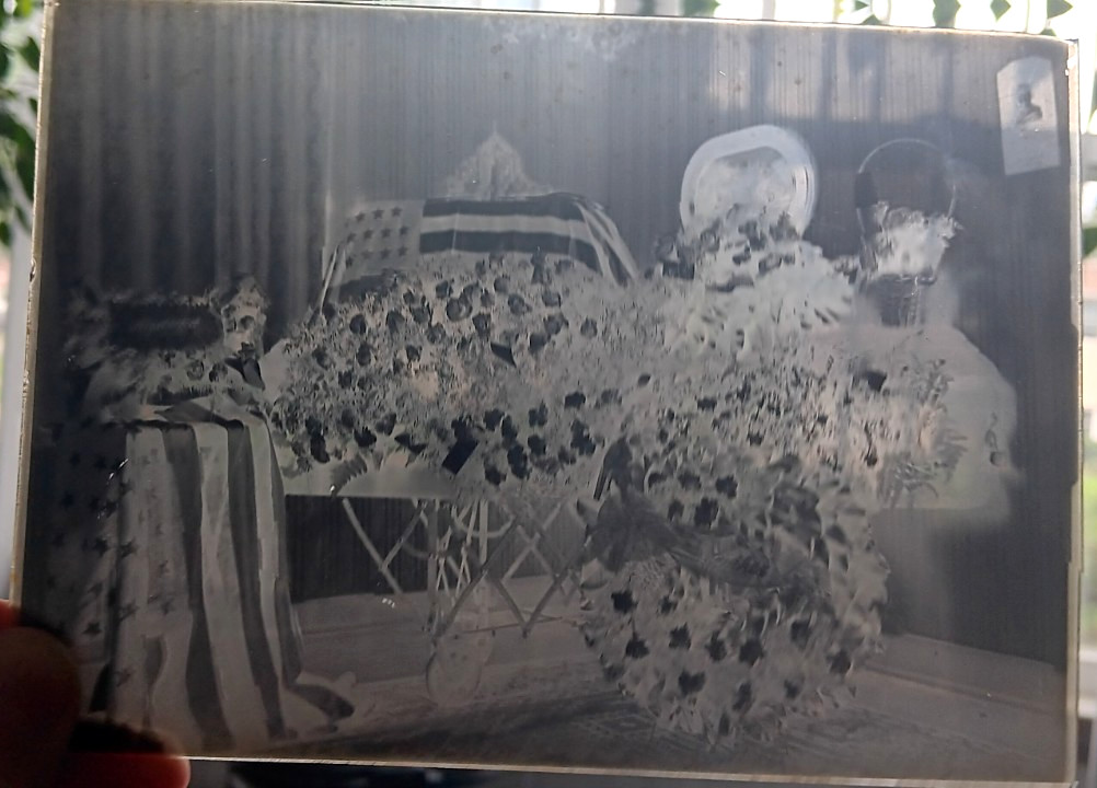 Antique Glass Plate Negative U.S. Soldiers Casket 1900s Antique Glass Plate Negative U.S. Soldiers Casket 1900s