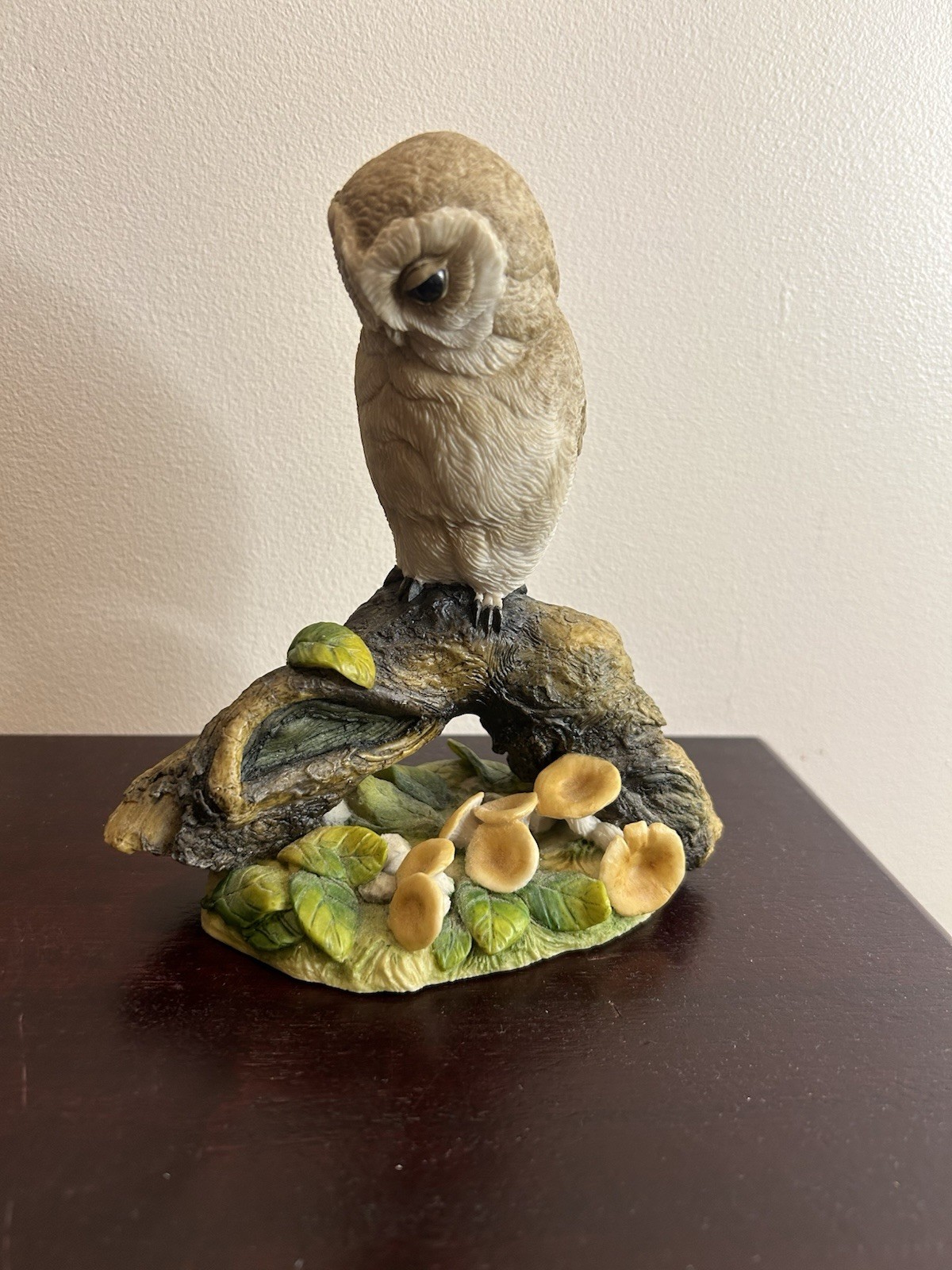 Vintage Teviotdale Barn Owl Figure Handmade Scotland Signed Redmann 1991