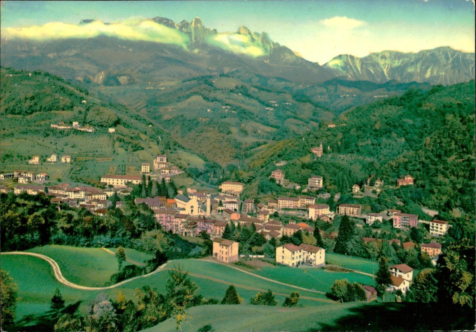 Recoaro Terme Postcard Panorama m.500 Italy Ediz. L. Munari Addressed Postmarked