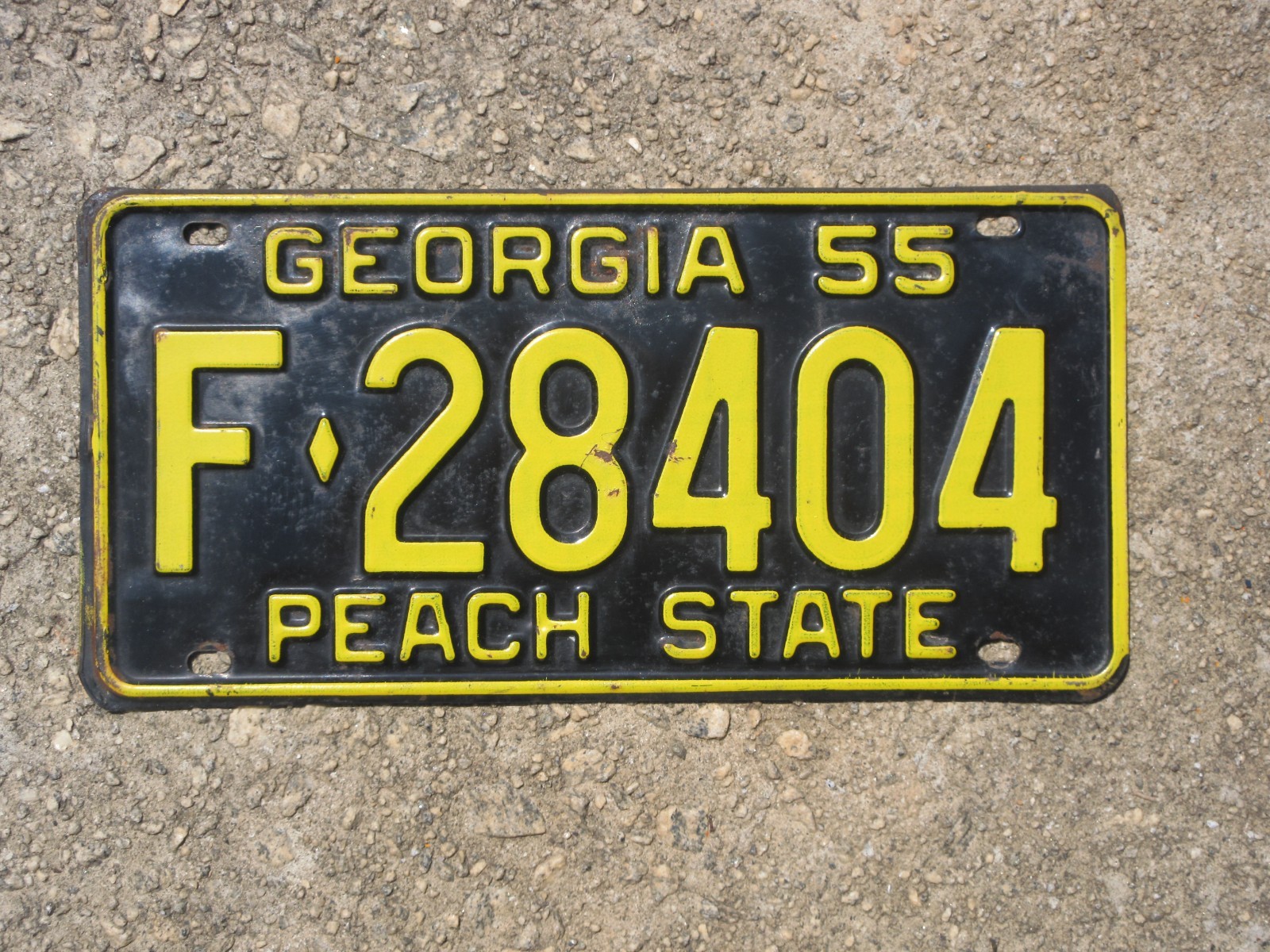 1955 Georgia License Plate GA Chevrolet Ford Chevy Dodge F 28404 1955 Georgia License Plate GA Chevrolet Ford Chevy Dodge F 28404