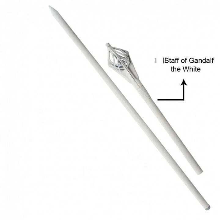 Glamdring White Staff of Gandalf LOTR Cosplay Polish – Rare Collectible Gift