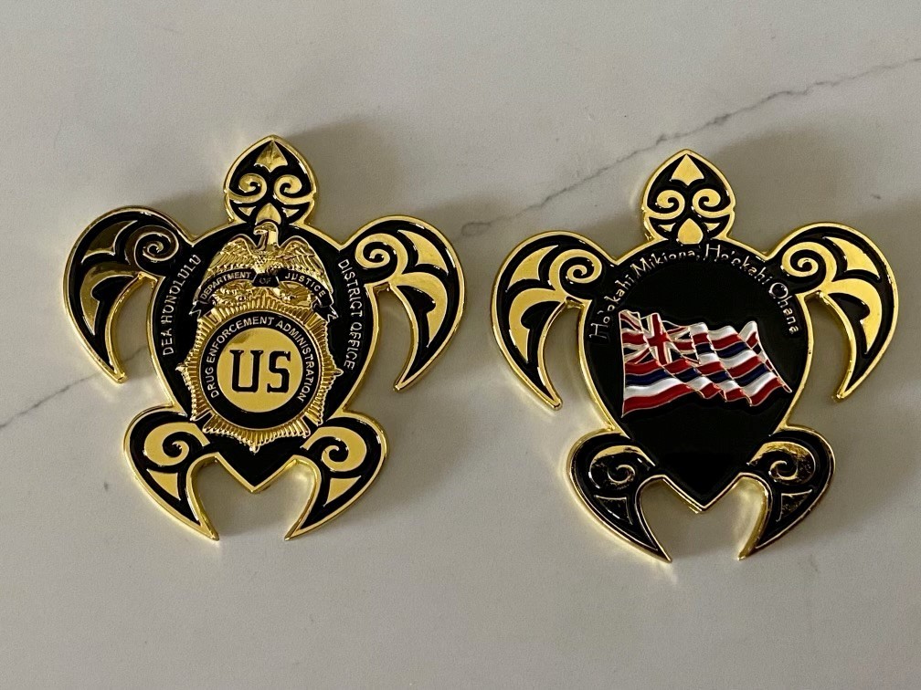 NEW Drug Enforcement Administration DEA Honolulu District Office Challenge Coin
