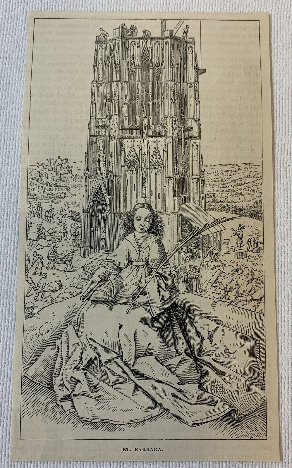 1878 magazine engraving ~ SAINT BARBARA