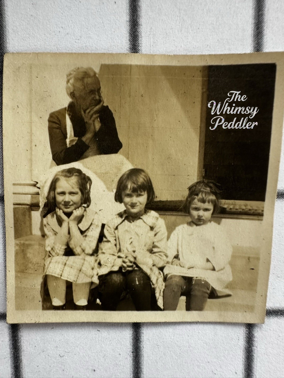 Vintage- Two Pretty Girls with their Nanny-1920s